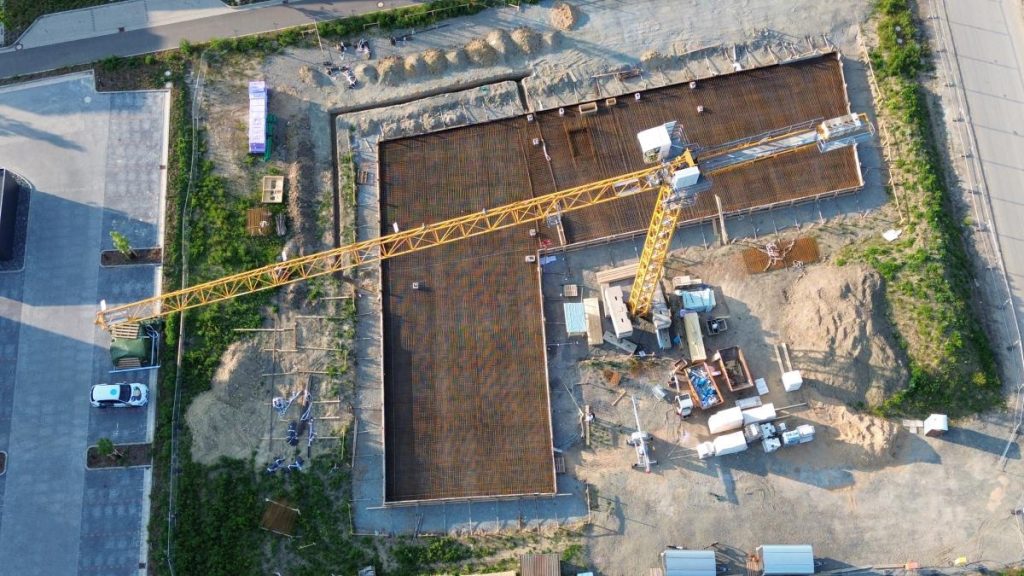 Neubau Gesundheitsamt Hildesheim viel Stahl im Fundament